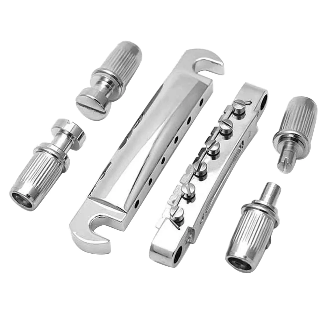 Electric Guitar Bridge and Tailpiece Set Electric Guitar Replacement Parts Bridge Tailpiece Bridge for Les Paul Guitar A