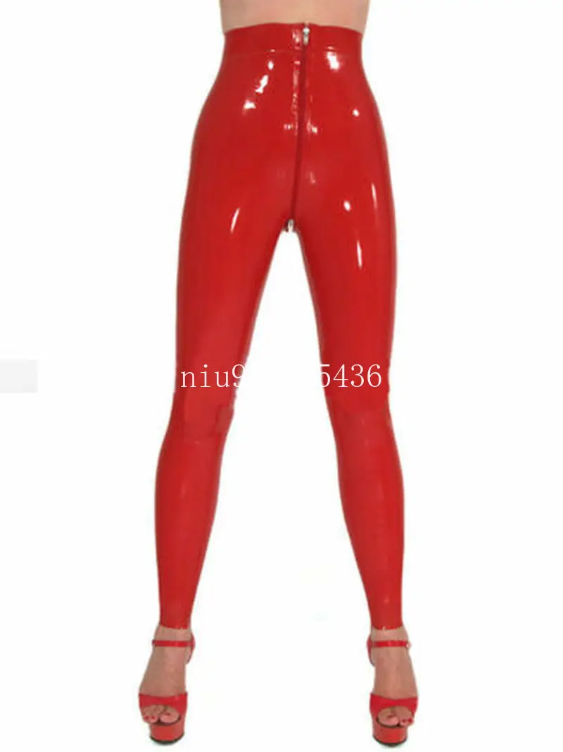 

Sexy Latex Women Pants Handmade Women Trousers with Crotch Zippers