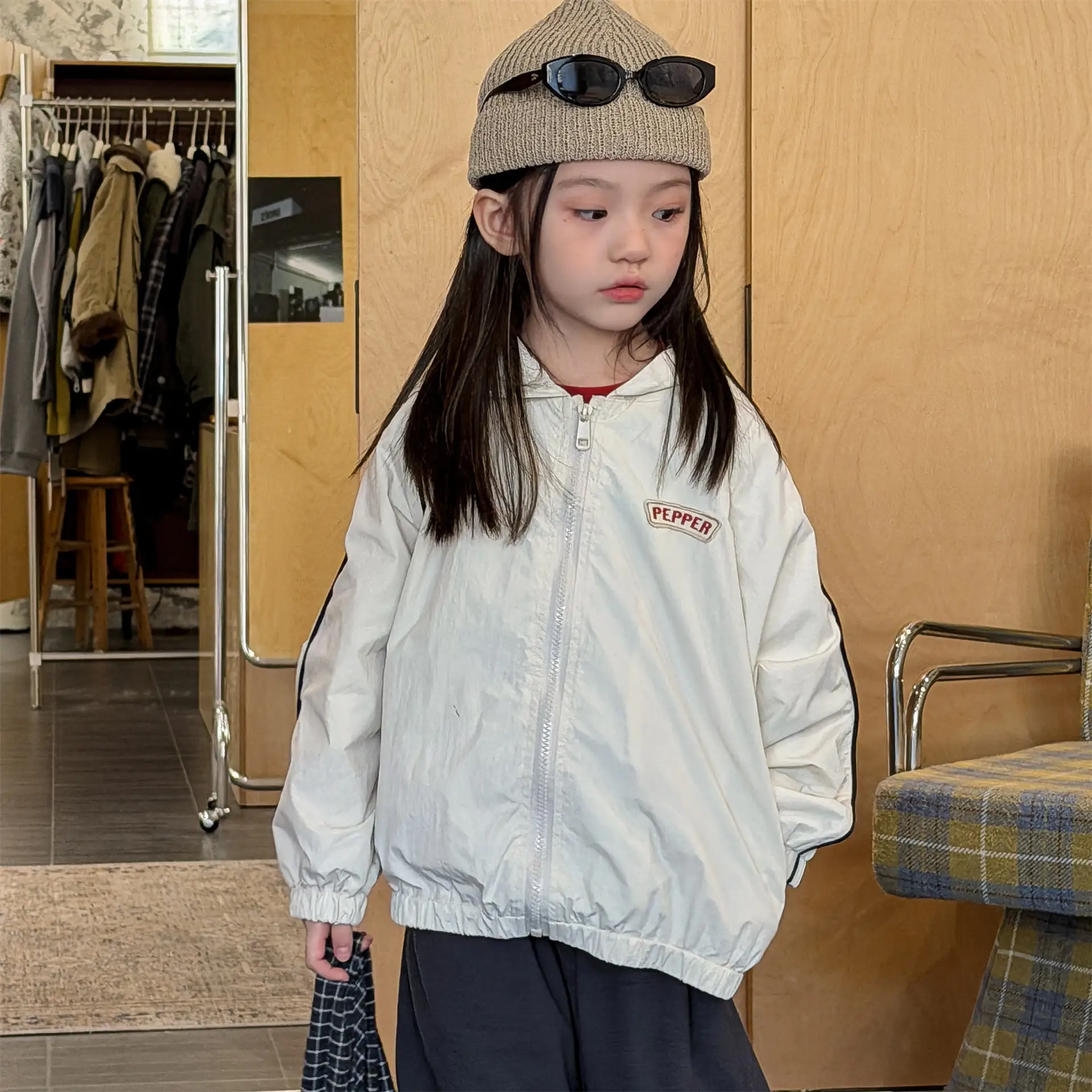 

2026 Spring New Children Long Sleeve Hooded Coat Girls Zipper Cardigan Cotton Kids Boys Casual Tops Jacket Toddler Clothes