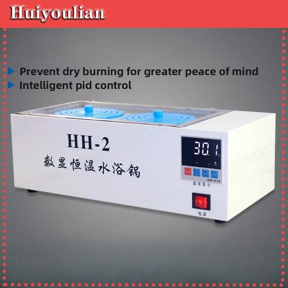 Digital Electric Thermostatic Water Bath HH-12468 1 2 4 6 8 Hole Stainless Steel Lab Heating Bath RT-100℃