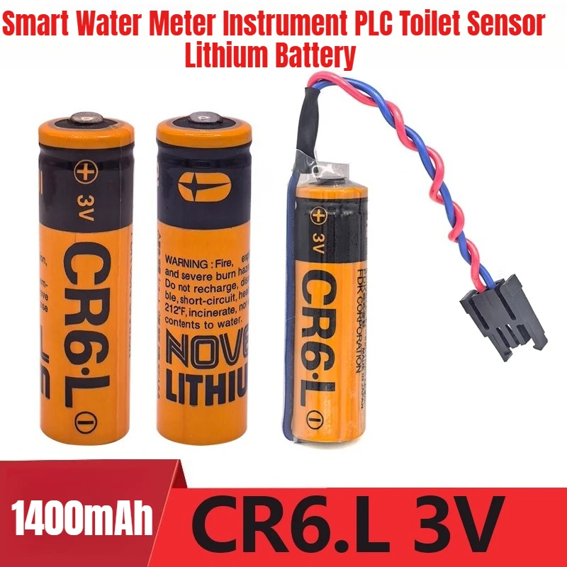 

1400mAh for FUJI CR6.L 3V Smart Water Meter Instrument PLC Toilet Sensor Lithium Battery
