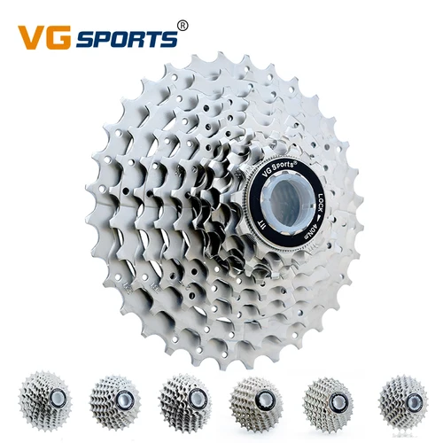 Imagen 2 del producto VG Sports 8 9 10 11 velocidades Velocidade bicicleta de carretera rueda libre Cassette 8v 9v 10v 11v 28t 32t piñón de bicicleta de rueda libre
