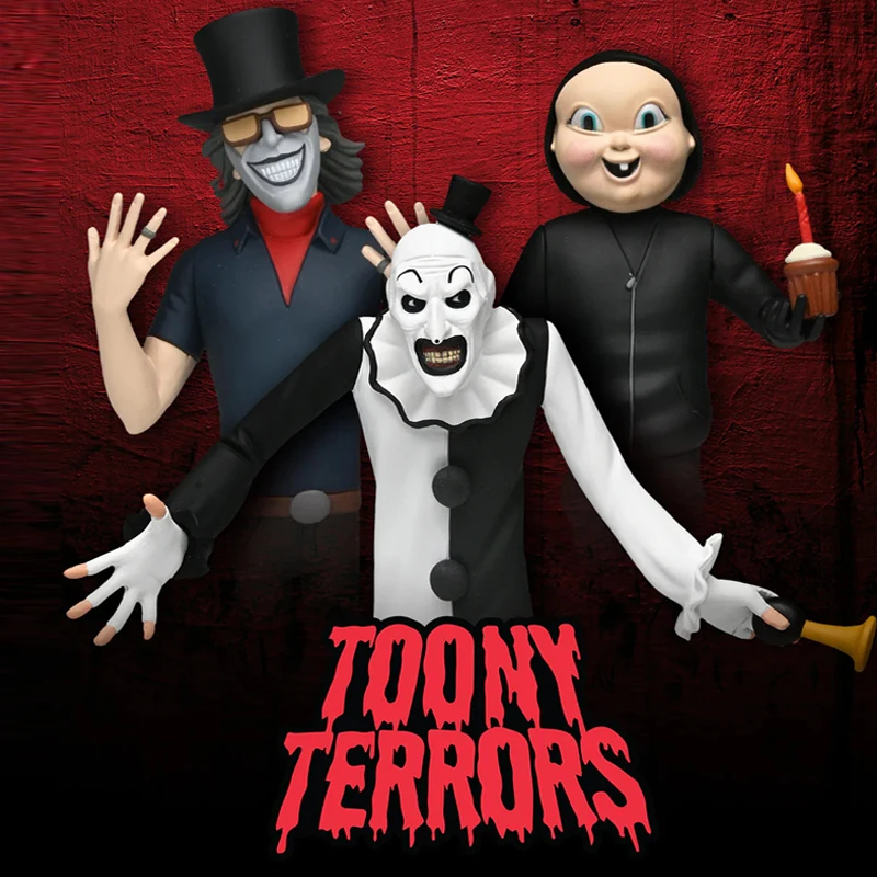 

NECA Toony Terrors 6" Scale Action Figure Bundle - Art the Clown The Grabber & Babyface Killer Model Doll Garage Kit Horror toys