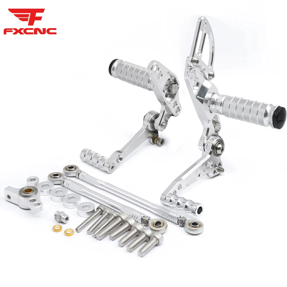 Adjustable Aluminum For Ducati Streetfighter 848 1100 Motorcycle Rearset Footrest Rearset Footpeg Pedal Motor Rear Set Foot Peg