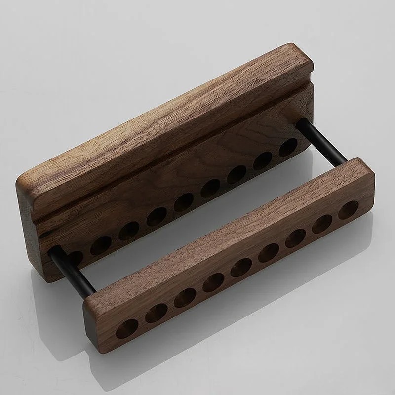 Wooden pen holder, office desktop stationery signature pen storage pen holder, multi-functional integrated mobile phone holder