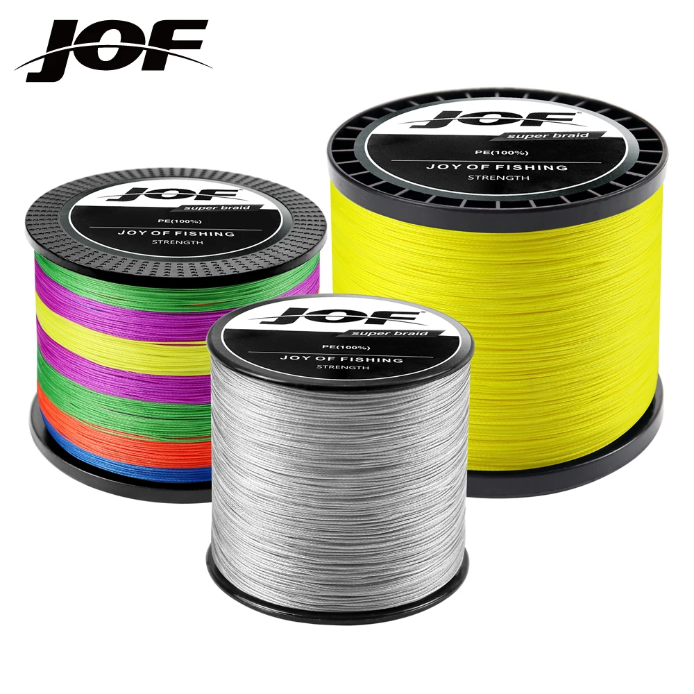 JOF X4 Braided Fishing Line 4 Strands 1000M 500M 300M 100M Multifilament PE Line Super Strong 8-80LB Carp Lines Japan Wire