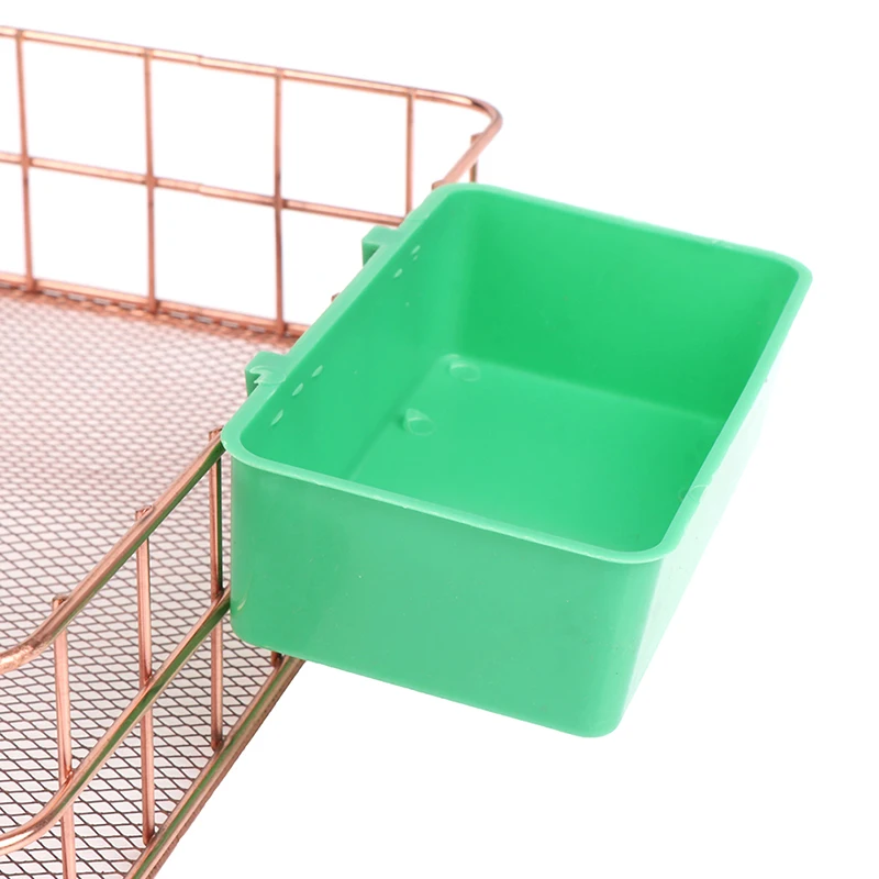 5pcs Multifunction Food Tray Parrot Bathtub Animal Cage Standing Wash Shower Box