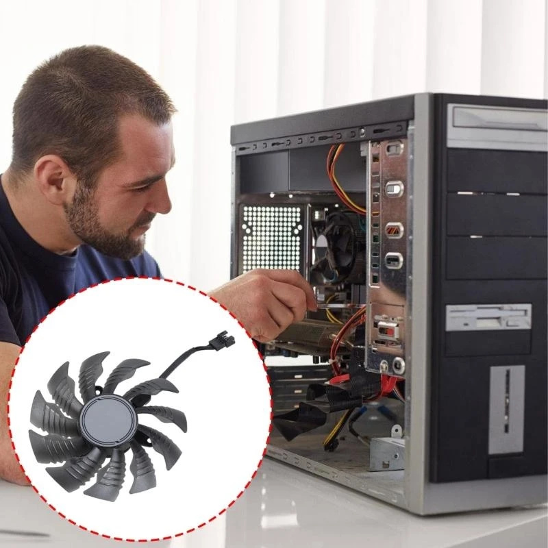 4PIN 12V GPU Охлаждающий вентилятор 82 мм T129215SU для RTX3070TI 3080 3090.