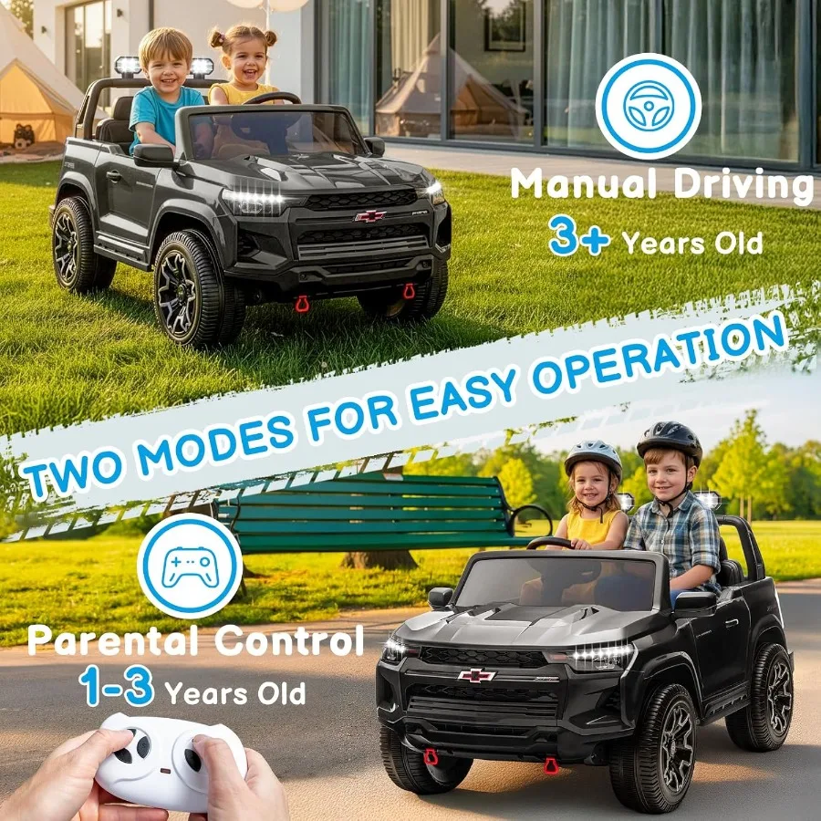 24V lizenziertes Colorado-Elektroauto für Kinder, Spielzeug zum Aufsitzen für Kleinkinder mit Fernbedienung, 2-Sitzer-Elektroauto-Fahrzeug