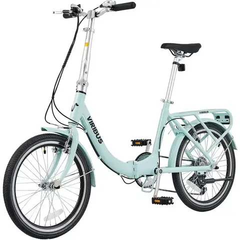 Compact 20-Inch 7-Speed Folding Bike for Adults - Lightweight, Portable, and 90% Pre-Assembled for City Commuting