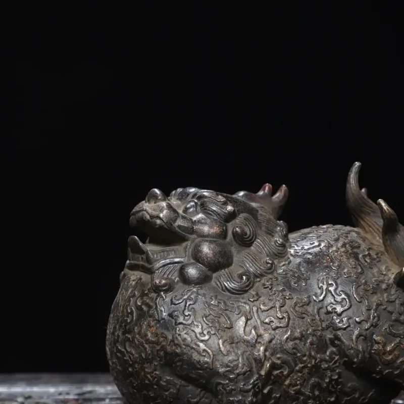 Feng Shui Antique Pixiu Auspicious Beast Statue Wealth Protection Sculpture Home Decor