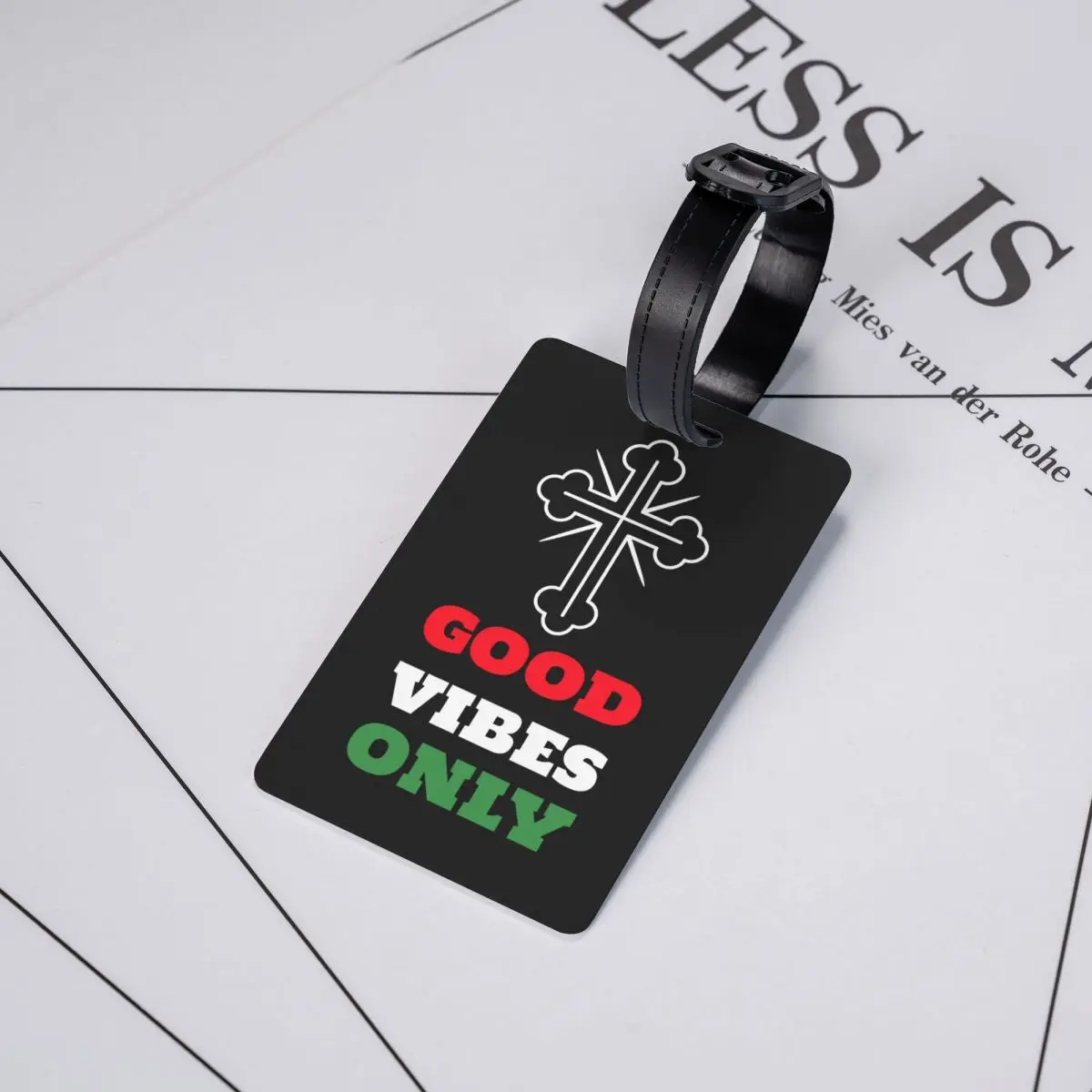 Good Vibes Only tag bagasi untuk koper tag bagasi lucu penutup privasi Label ID