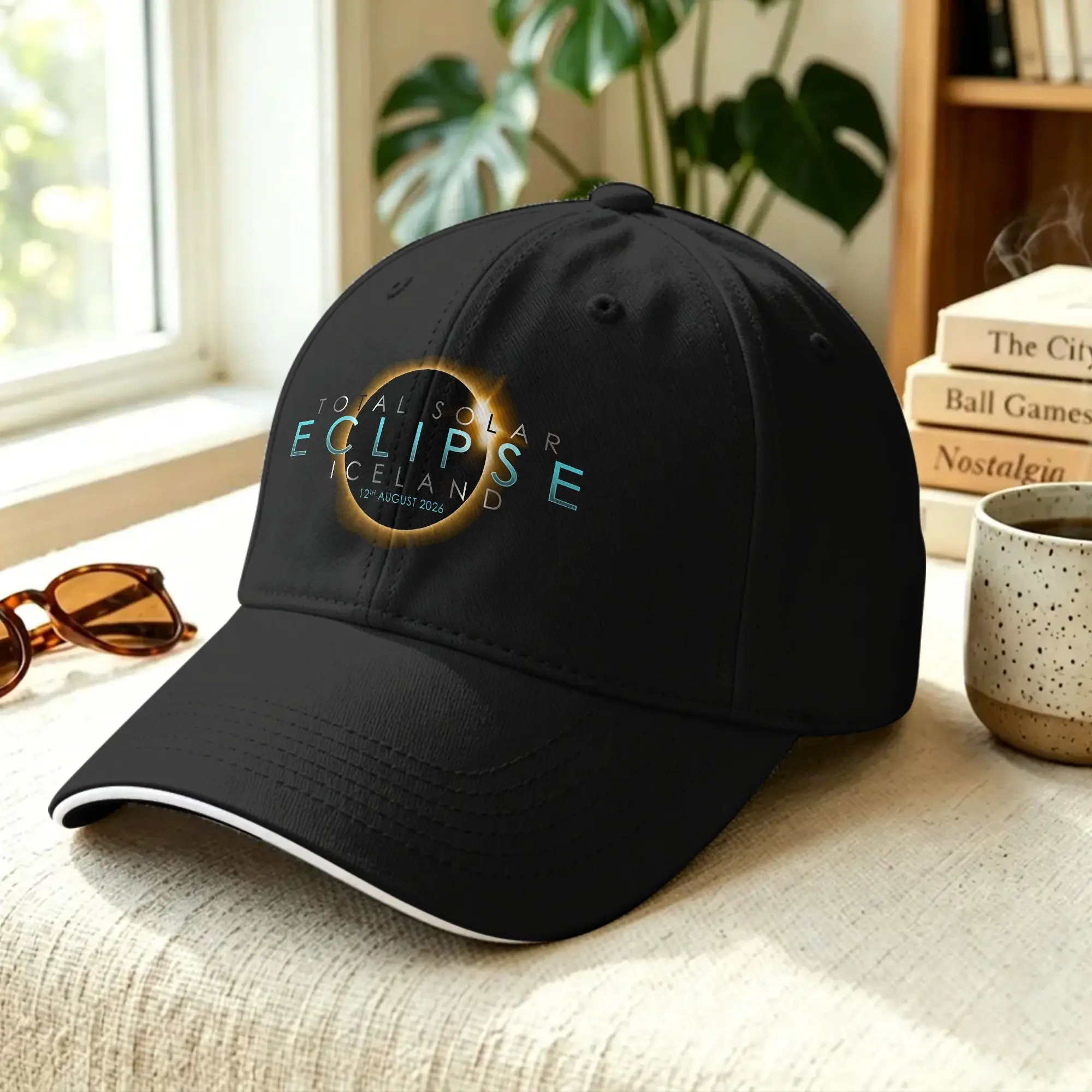 Iceland Total Solar Eclipse August 2026  Sun Baseball Cap  Spring Casual Hip Hop Hats For Unisex-Teens  Hippie Baseball Caps