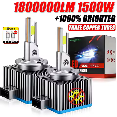 D1S D3S D2S LED CANBUS Headlight 1500W Bulbs Super Bright D4S D1R D3R D2R D4R D8S Xenon Lights for Car 6000K Automobile Lamps