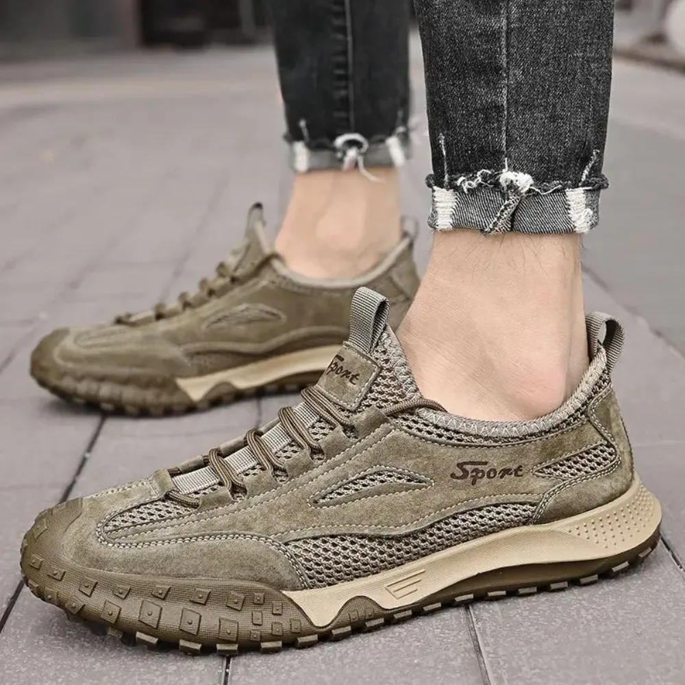 2026 New Arrival Hiking Shoes Men Breathable Mountain Hiking Shoe Hollow Climbing Shoes For Men Wearable Outdoor Shoe
