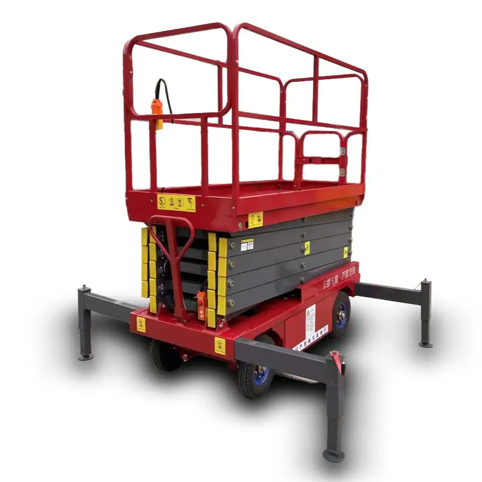 Safe and Reliable Aerial Work Platform Double Scissor Lift With Capacity 500kg Load Capacity 9m Working Height