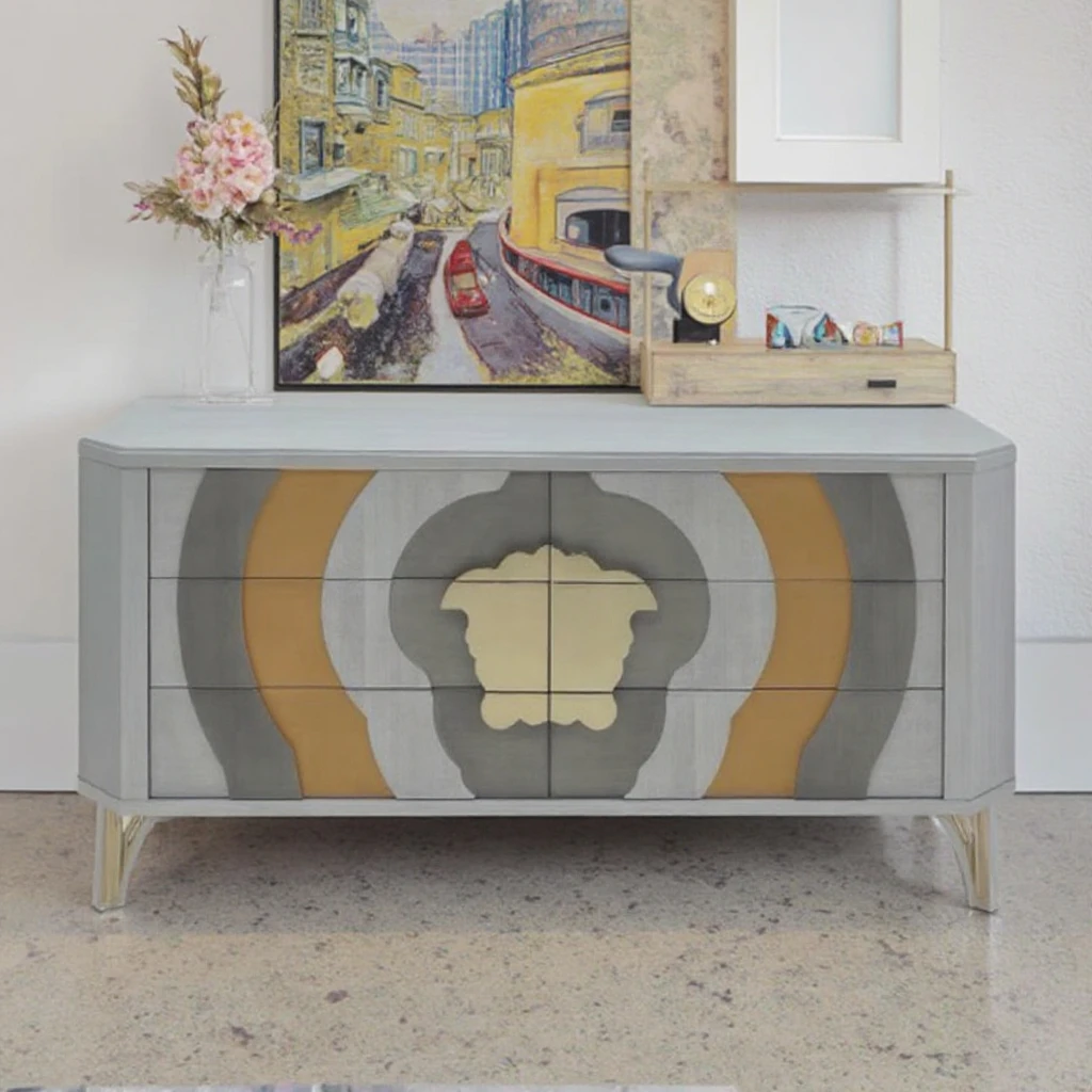 High-quality furniture, luxury console, solid wood design villa special design cabinet