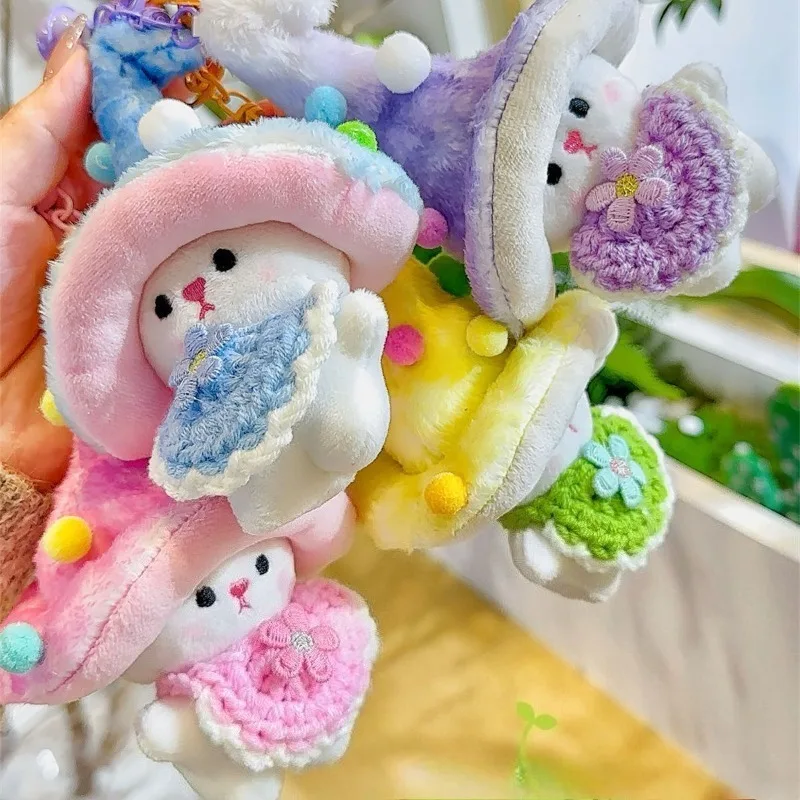 15 cm Kawaii Plüsch Anhänger PP Baumwolle Pilz Elf Plüsch Schlüsselanhänger Pilz Elf Bunte Pilz Puppe Schlüsselanhänger Rucksack Anhänger Spielzeug