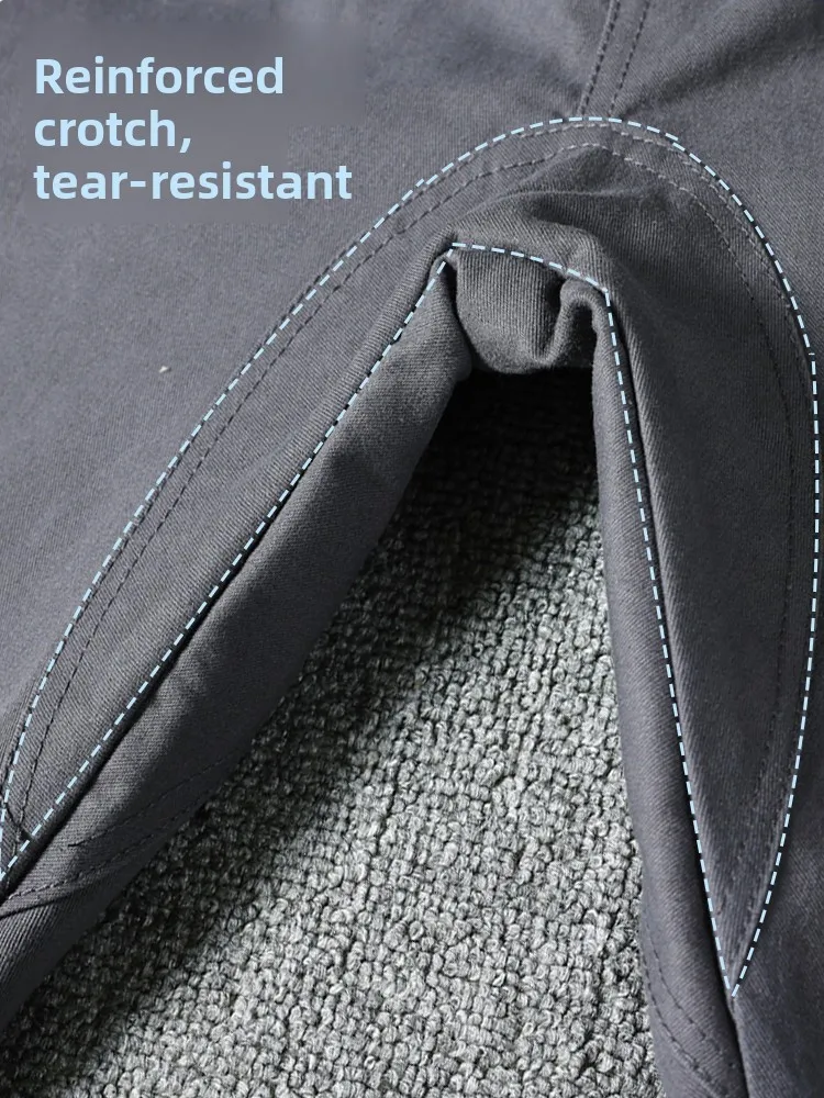 Thiened Pure Cotton Work orm Set pour hommes Soudage Auto Réparation Chantier Anti-brûlure Résistant à l'usure...