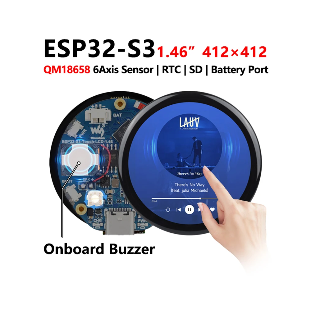 DeepSeek XiaoZhi AI الدردشة الصوتية روبوت صندوق ESP32-S3 مجلس التنمية 1.46 بوصة شاشة الكريستال السائل 412x412 القرار ESP مساعد المنزل