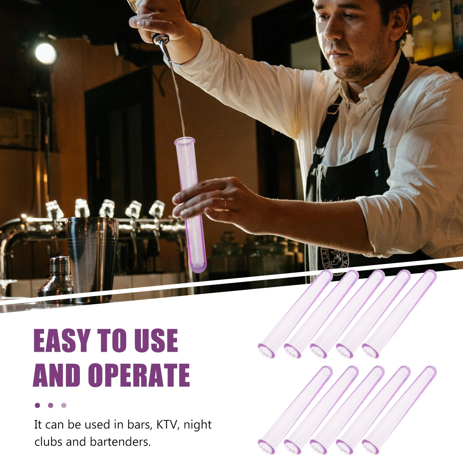 

10Pcs Test Tube Wine Glass Acrylic Sample Tubes for Laboratory Science Experiment Hydroponics Household Chemical Use