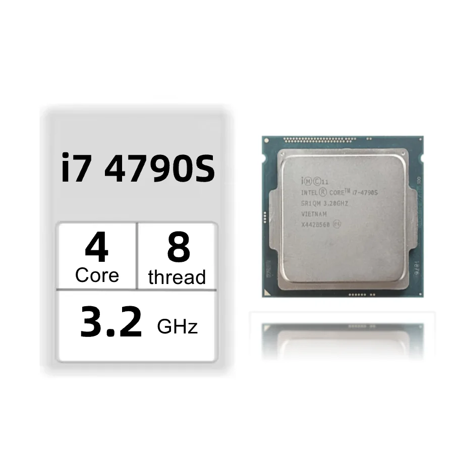 Intel Core i7 4790S 3.2GHz 4-core 8-thread 8MB Processor Cache TDP 65W Desktop LGA 1150 CPU