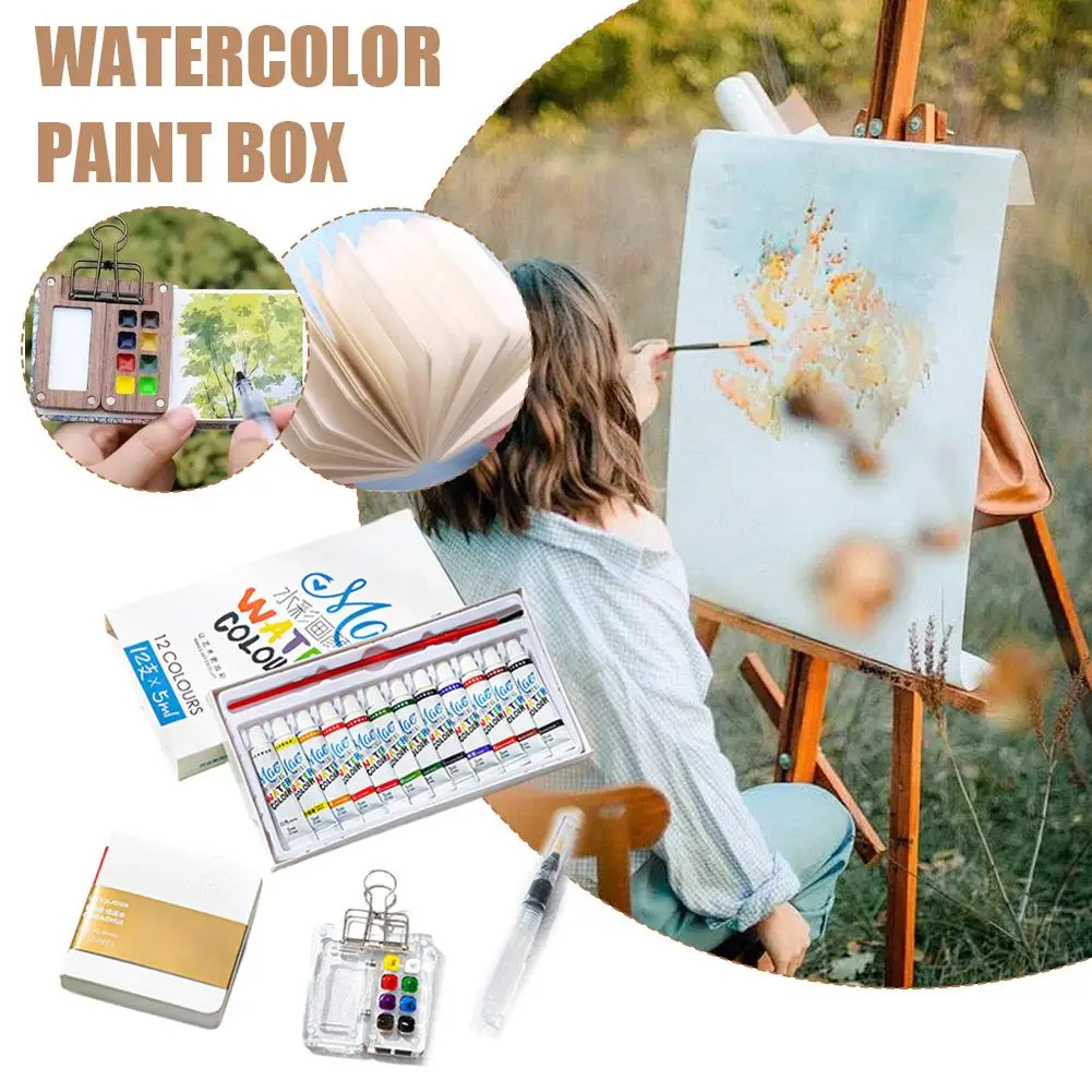 

Мини-портативный 8/15-цветный набор акварельных палитров, карманный художник, дорожная коробка для красок для художников, путешествий, рисования, художественные принадлежности