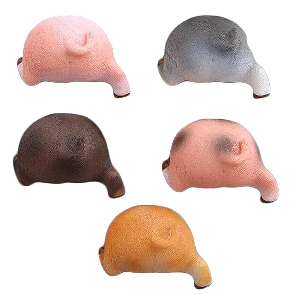 

5Pcs Small Animal Butt Refrigerator Magnets Pig Butt Magnets Creative Fridge Decor for Home Kitchen Magnetic Whiteboard