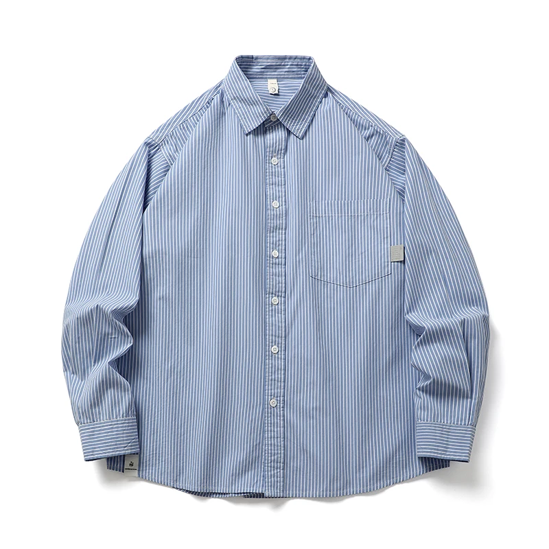 Cityboy Streetwear Fashion Oversized Shirts Men Long Sleeve Loose Casual Stripe Vintage Cargo Shirts Cardigan Women Blouses