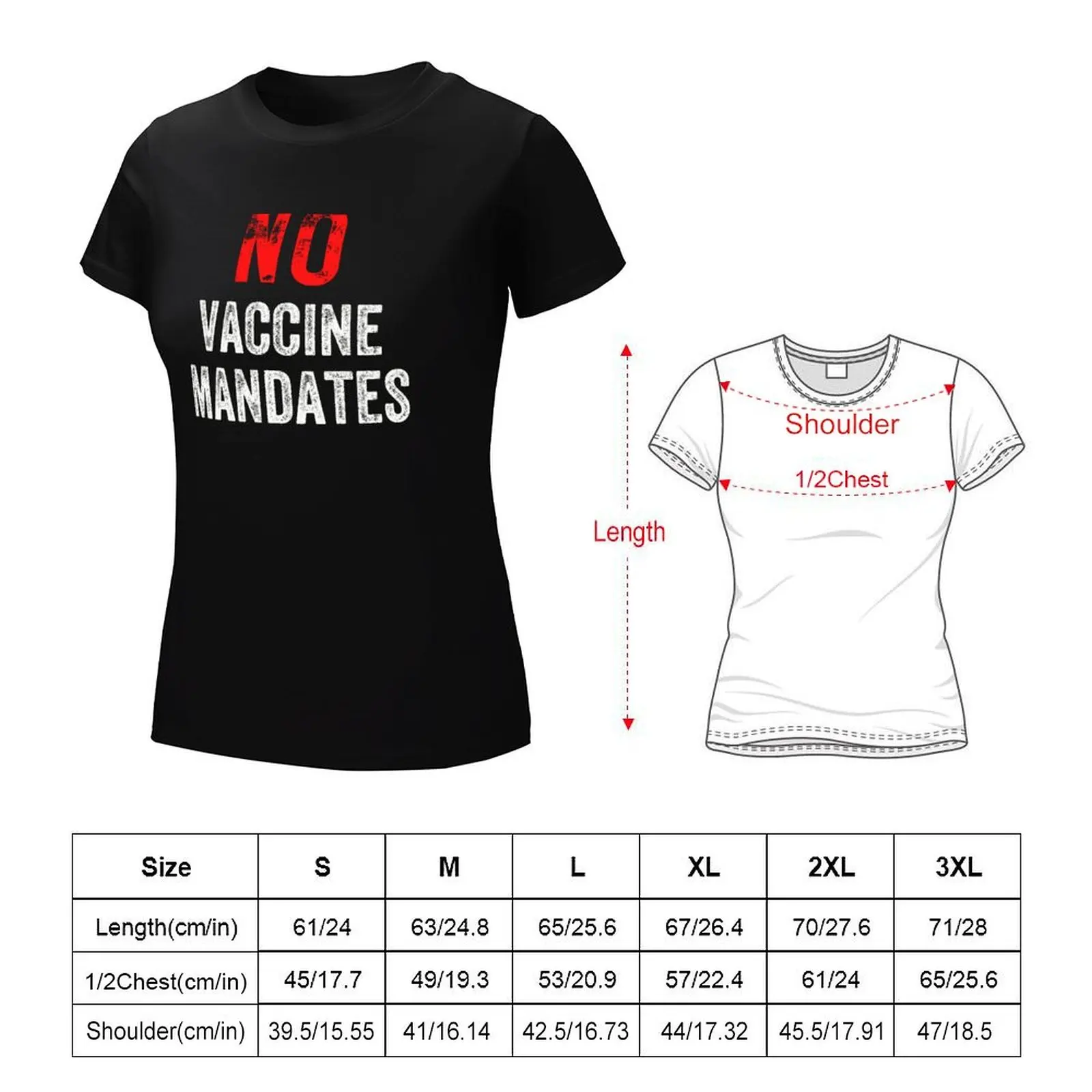 No Vaccine Mandates T-Shirt Short sleeve tee kawaii clothes female oversized spring clothes Women 2024 image 6