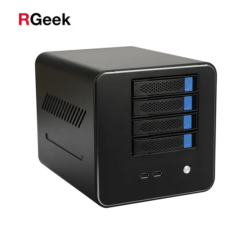 RGeek Full Aluminum Mini ITX 4Bay NAS Server With J1900 Motherboard and Adapter