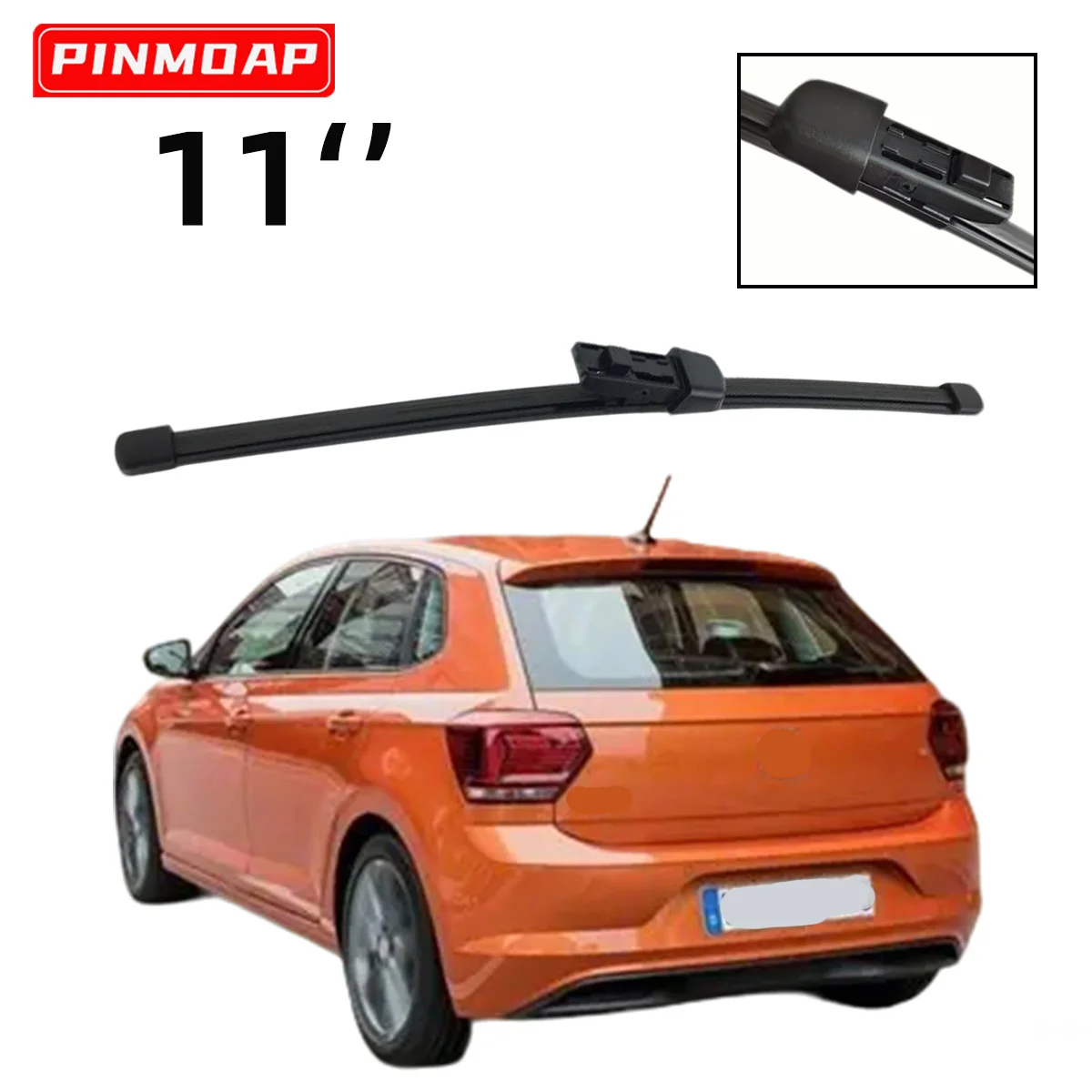 1PC 11 "Heckscheibenwischerblatt Anwendbar Für Volkswagen Polo 7 AW BZ 2017-2023 Windschutzscheibe Windschutz Heckscheibenwischerblatt Autozubehör