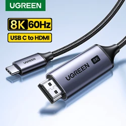 맥북 프로용 HDMI 호환 케이블, 아이맥 아이패드 프로, 삼성 갤럭시용, USB C to HDMI 2.1, 8K, 60Hz, 4K, 120Hz