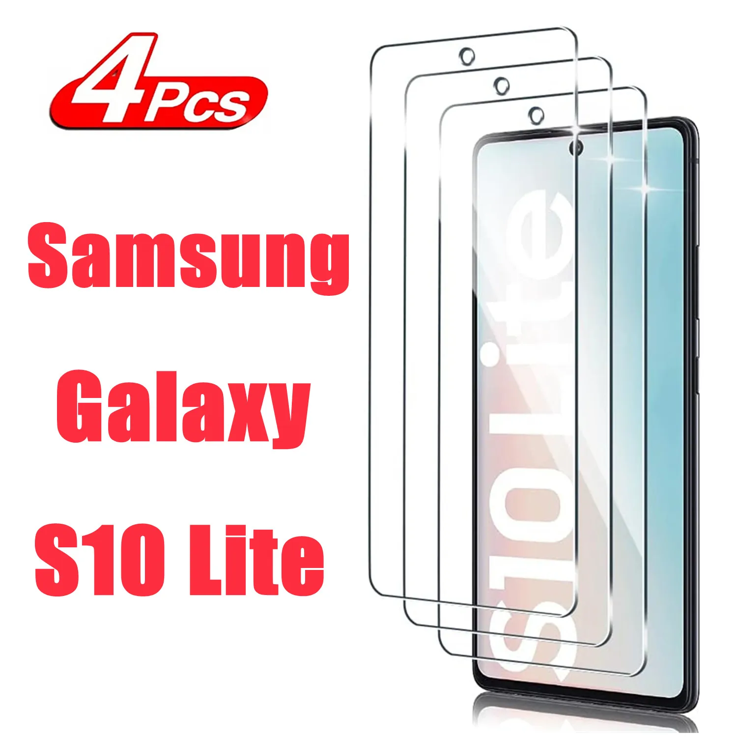 

1/4Pcs 10D Tempered Glass For Samsung Galaxy S10Lite Screen Protector Glass Film