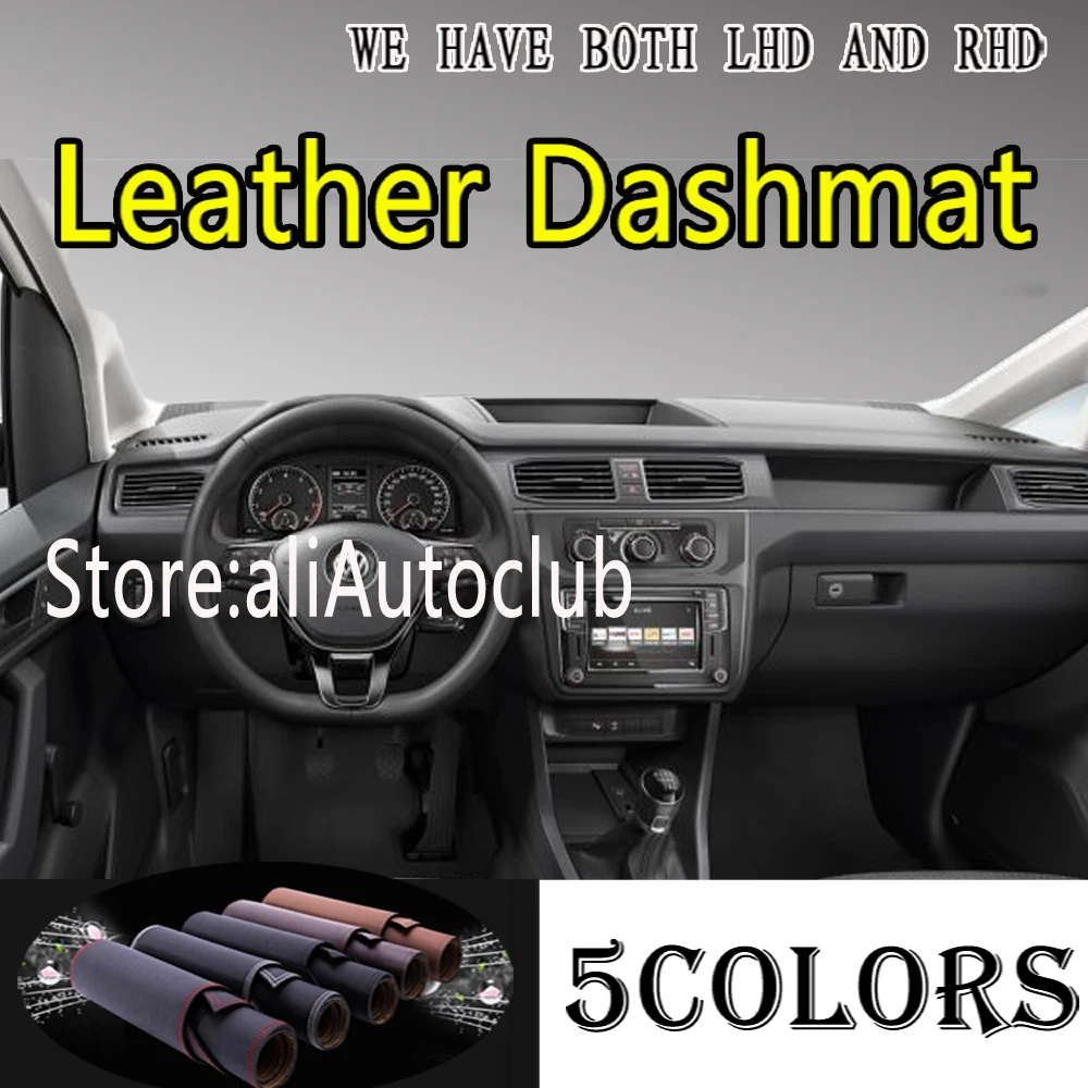 

PU Leather Dashmat Dashboard Cover Pad Dash Mat Car Accessories For Volkswage VW Caddy SAA SAB 2015 - 2020 2019 2018 2017 2016