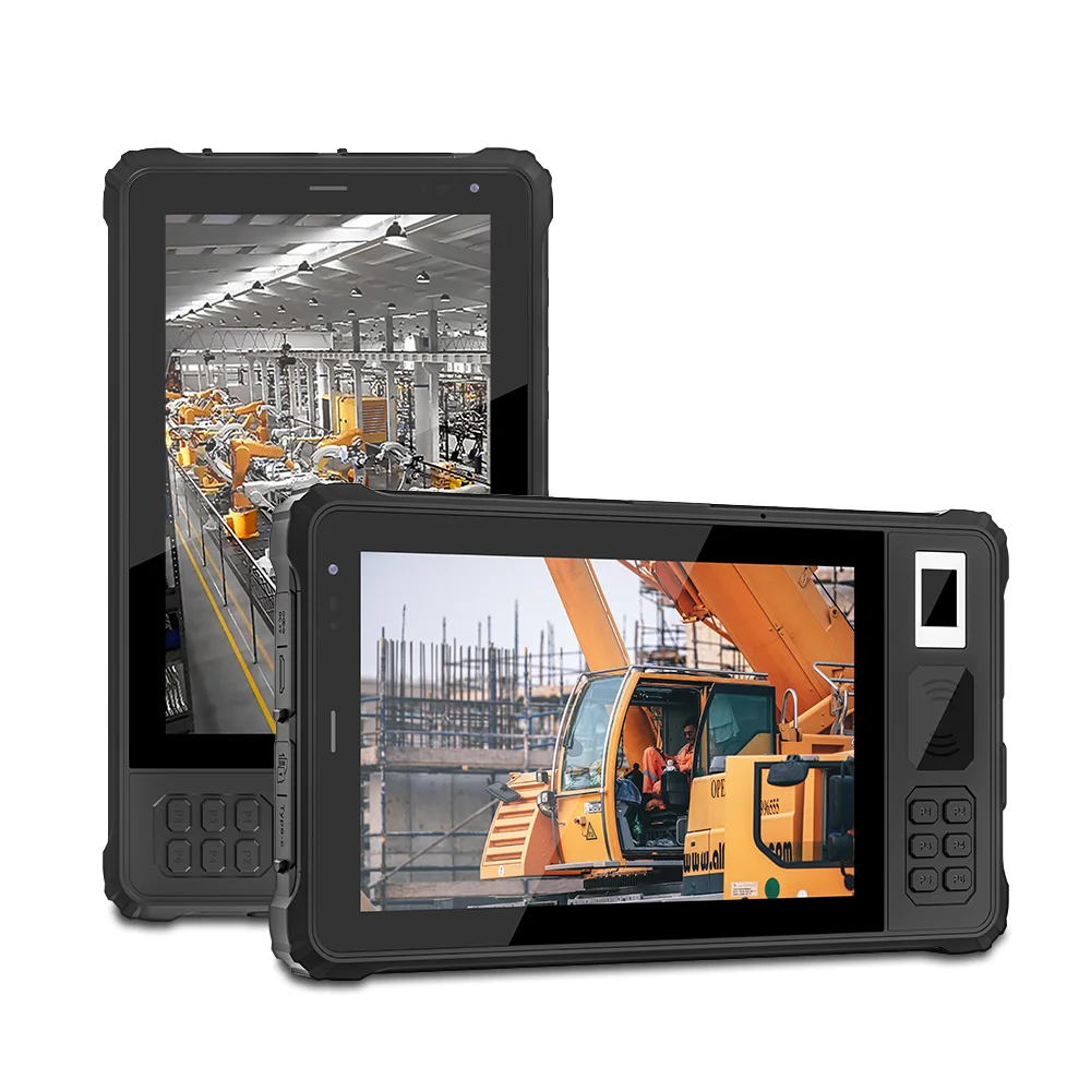 CENAVA 8 inch front Physical Keys NFC biometric fingerprint handheld industrial rugged android tablet ip68