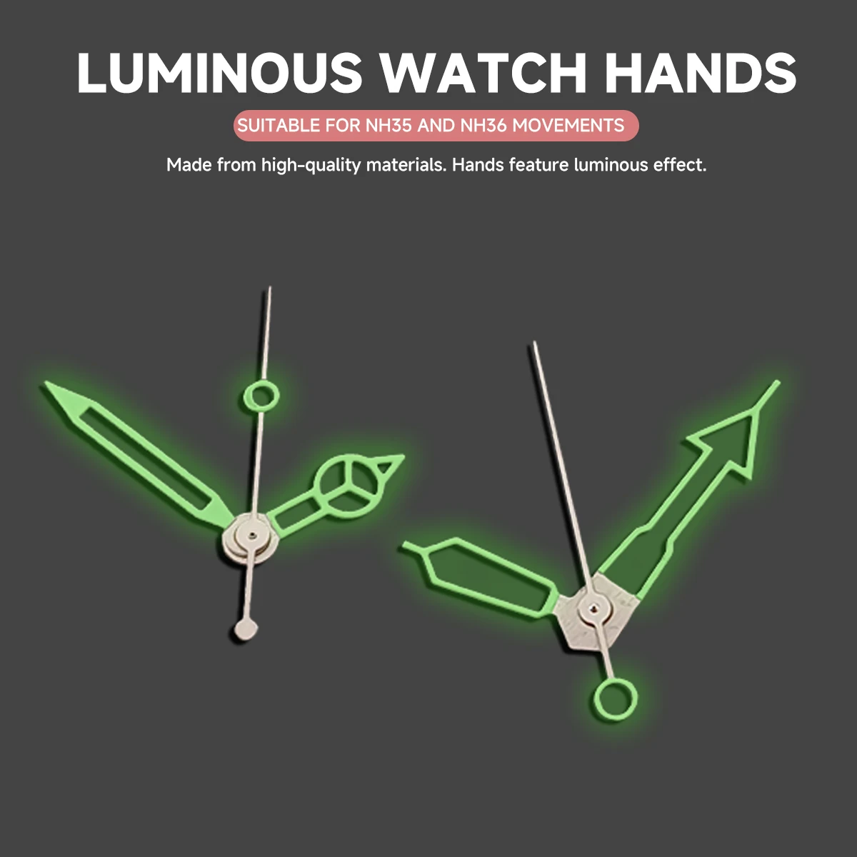 Skeleton NH35 Hands Green Luminous Hollow Out Watch Hands For NH35 NH36 4R 7S Movement Watch Accessories view 6