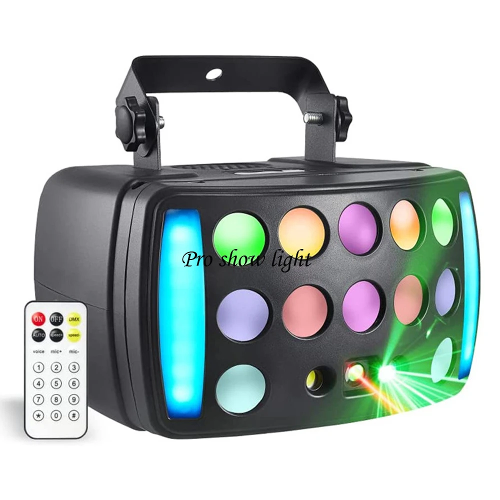 Remote Control DMX RGBW LED Laser Strobe Disco DJ Beam Spot Stage Lighting Effect Party Dance Club Wedding Butterfly Light 4IN1