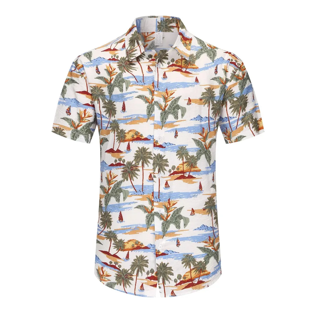 Hawaiian Shirt Mens Beach Vacation Style Streetwear Men Clothing Harajuku Summer Style Designer Clothes