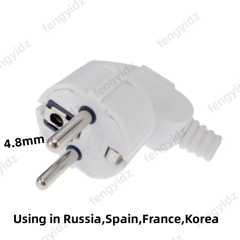 EU Plug Adapter Replacement 16A Male France Korea Germany Plug AC Outlets Rewireable Schuko Euro Wall Socket For Power Cable