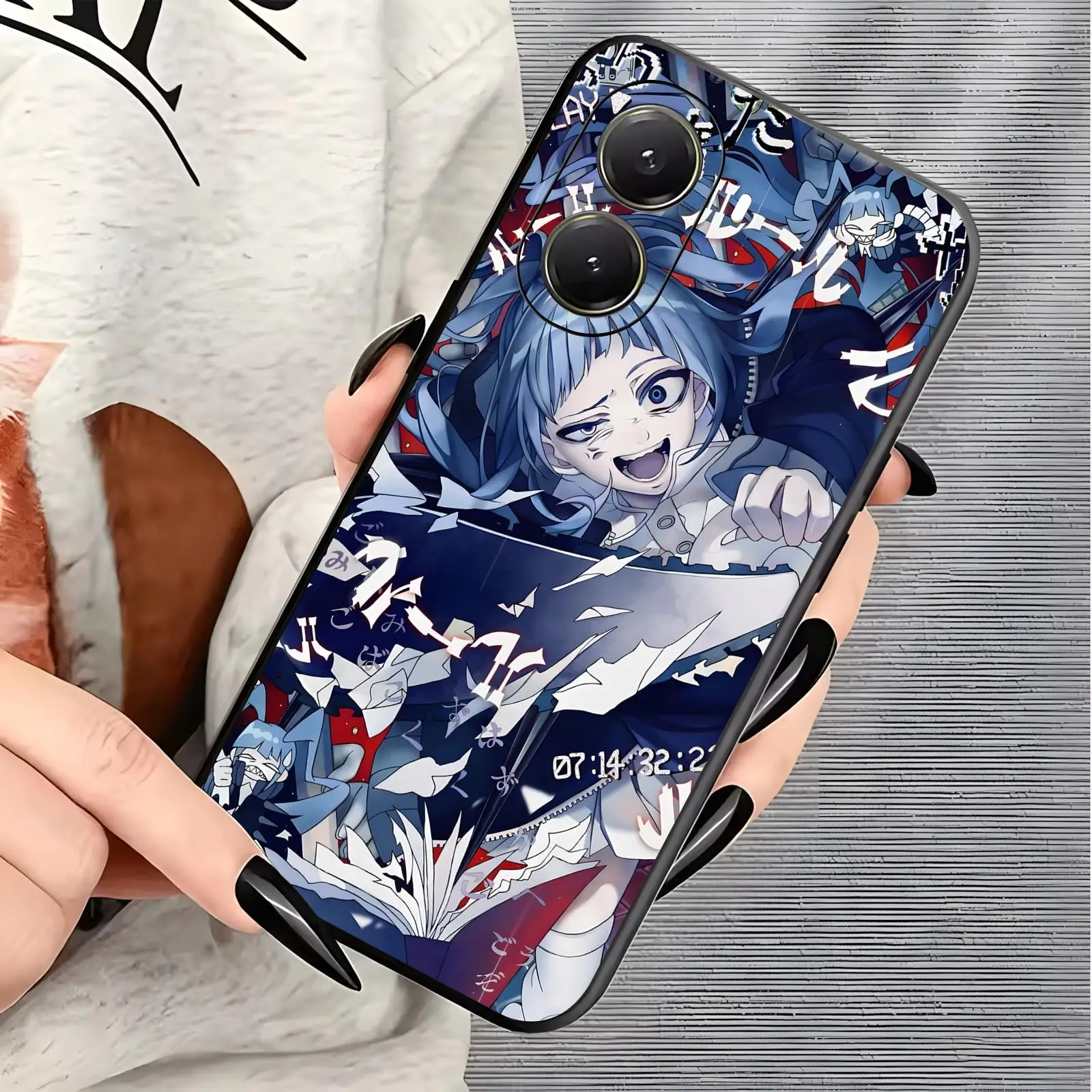 Phone Case For Xiaomi POCO M7 M6 M5 X8 X7 X6 F8 F7 F6 Pro 5G Soft black Shockproof Cover Japanese singer Ado
