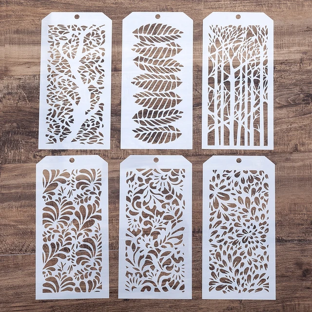 6 sztuk DIY Craft mak tropikalny liść wzornik dla DIY Scrapbooking tłoczenie Album rzemiosło dekoracyjne kartki papierowe