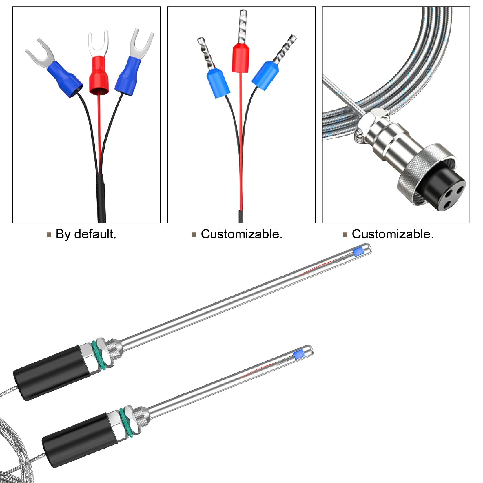 RTD Thermocouple High-Precision Liquid Surface Temperature Sensor Stainless Steel Waterproof Temperature Sensor