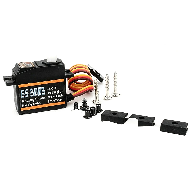 EMAX ES3003 Analog Servo,17.5g, Plastic Gear,Waterproof Design,Universal RC Accessories for Car,Helicopter, Boat&Airplane Models