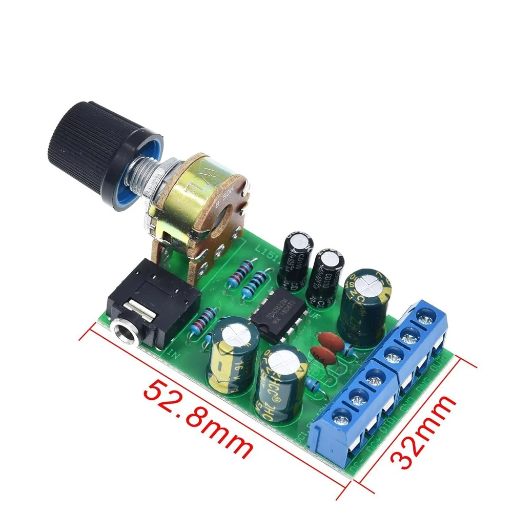 TDA2822M Module Kit 4Pcs Dual Channel Audio Board Compatible with Low Voltage DC Sources for Education and Prototyping