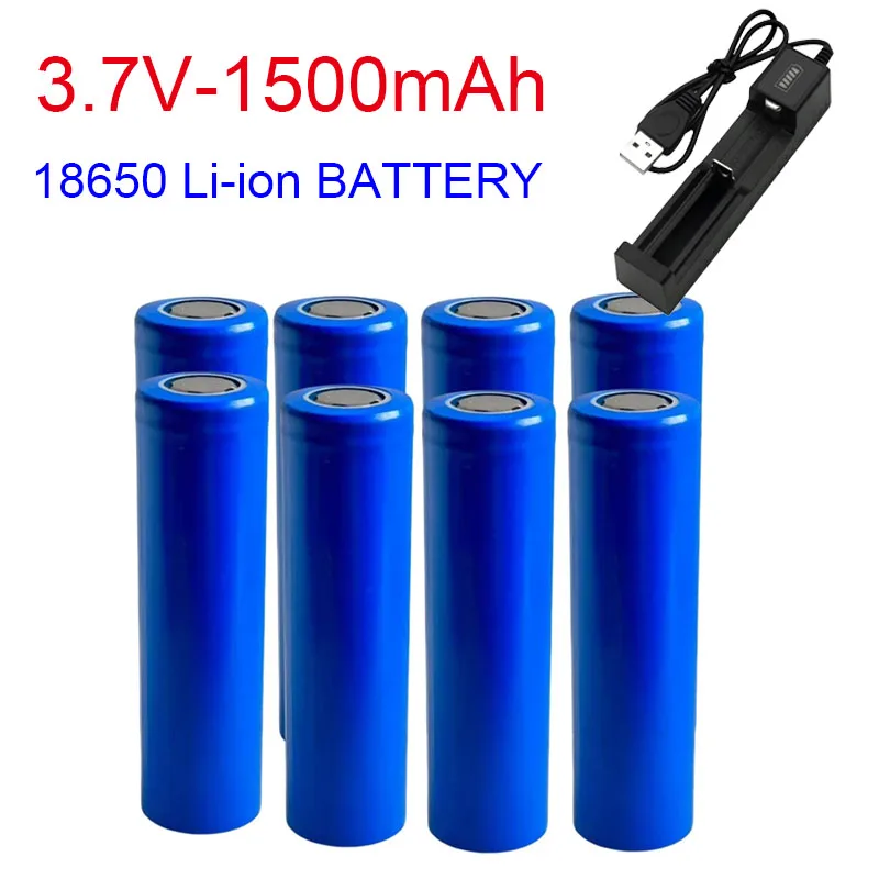 

18650 1500mAh Rechargeable Lithium-ion Battery 3.7V for Mobile Power Fan Backup Power Battery Pack DIY