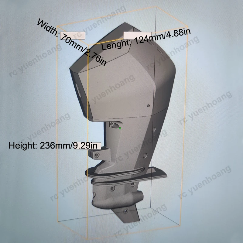 1PCS with 2850 3100KV Brushless Motor Outboard Power Engine 3D Printed Outer Shell Large Thrust Handing Motors for RC Jet Boat