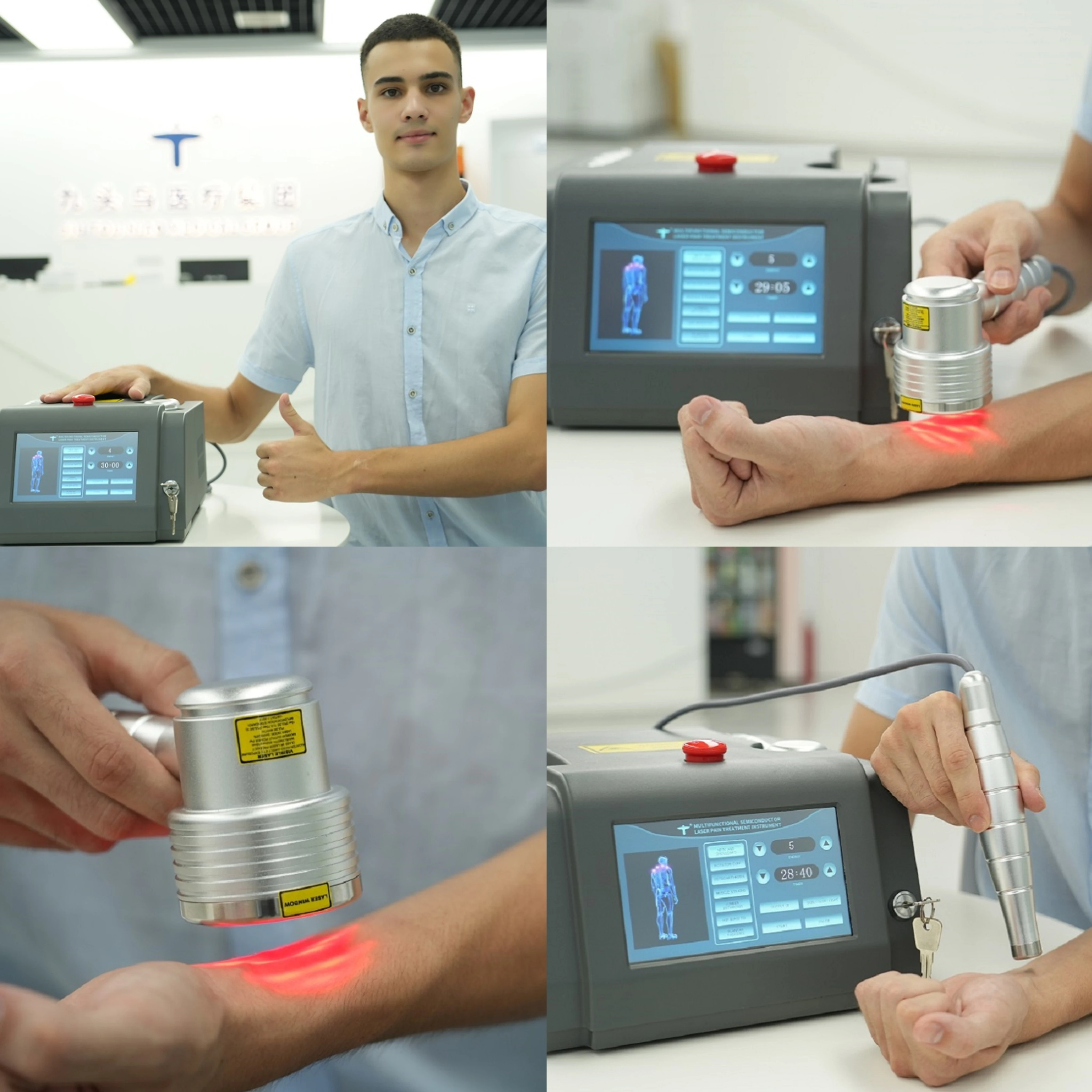 جهاز العلاج الطبيعي LLLT الكل في واحد، 5x808nm 11x650nm العلاج بالضوء الأحمر لتخفيف آلام الجسم بالكامل والتعافي