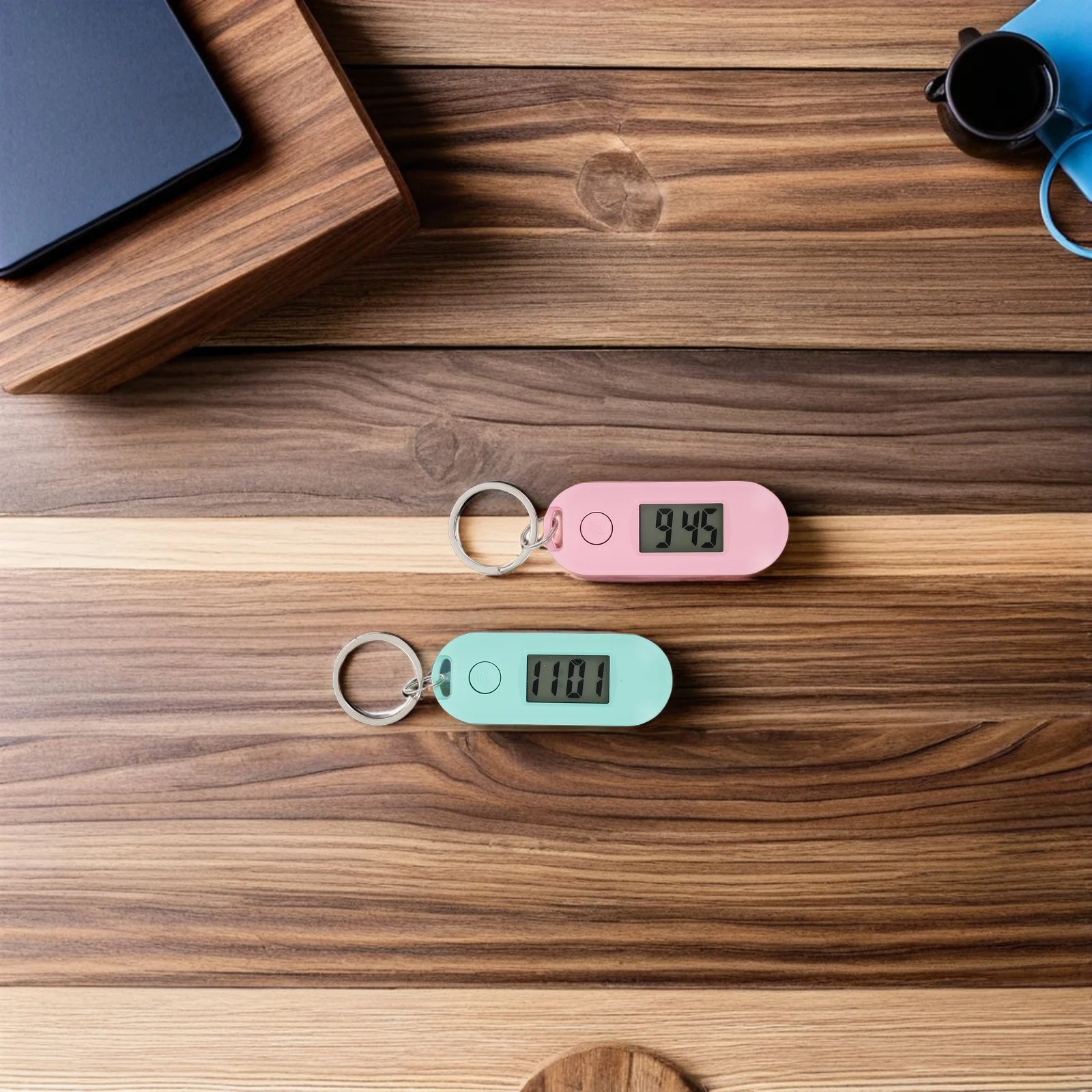 4 قطعة سلسلة المفاتيح الصغيرة ساعة الحلوى الملونة الصامتة الرقمية الطلاب المحمولة حقائب الظهر امتحان ضبط الوقت سلسلة مفاتيح صغيرة ساعة