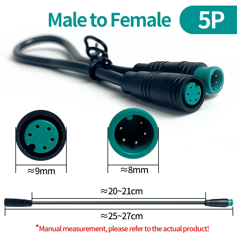 4/10Pcs M8 2 3 4 5 6 Pin Elektrische Fahrrad Butt Joint Stecker Wasserdicht für Ebike display Kabel 25cm Weiblich Männlich Optional Stecker